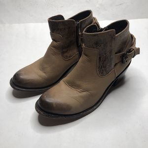 JB Dillon Brown Leather Booties Western Boots Womens Size 9 JBW1800